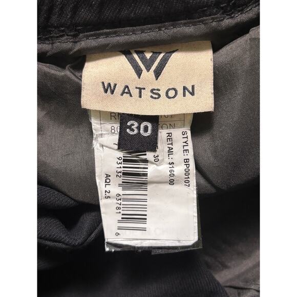 Watson Black Distressed Jogger Style Denim Jeans Men's Size 30 Slim - Picture 3 of 5